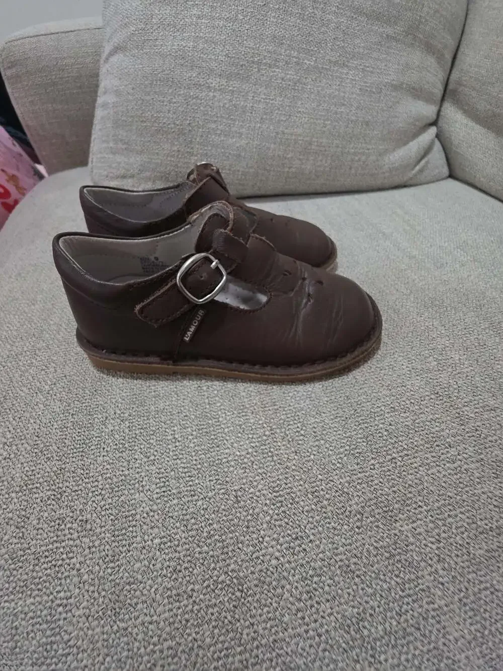 L'Amour Joy Classic Leather Stitch Down T-Strap Mary Jane